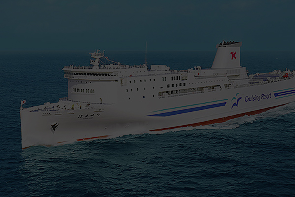 国際・国内複合一貫輸送を行うフェリーの様子